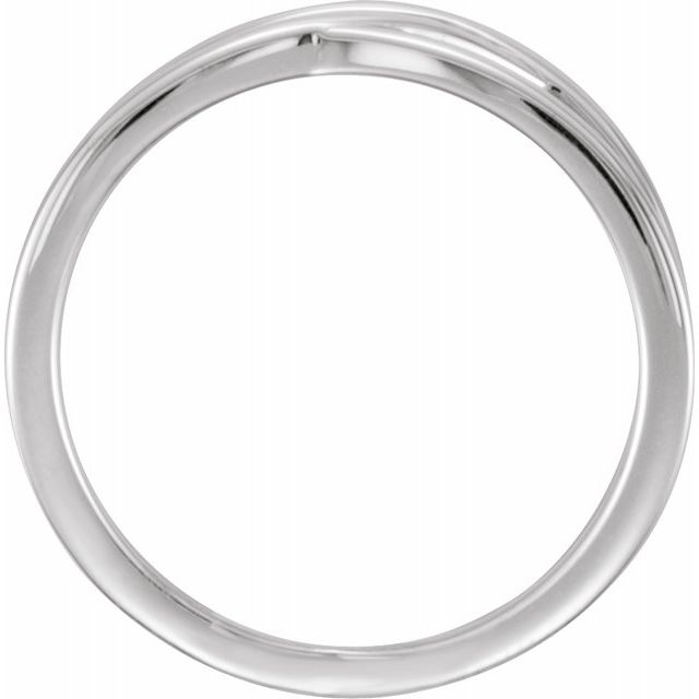 14K White Criss-Cross Ring 2