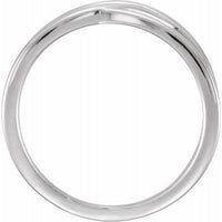 14K White Criss-Cross Ring 2