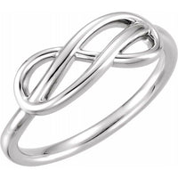 Platinum Double Infinity-Inspired Ring 1