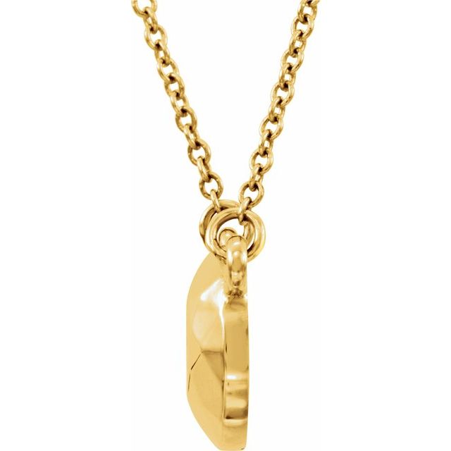 14K Yellow Faceted Design Circle 16.5" Necklace 2