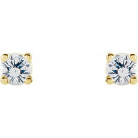 14K Yellow 1 CTW Diamond Earrings 2