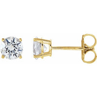 14K Yellow 1 CTW Diamond Earrings 1