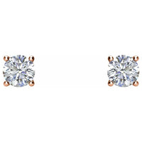 14K Rose 1/4 CTW Diamond Stud Earrings 2