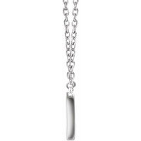 14K White 3/8 CTW Diamond Rectangle 16-18" Necklace 2