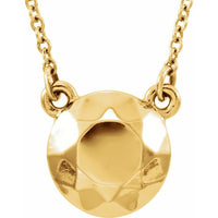 14K Yellow Faceted Design Circle 16.5" Necklace 1
