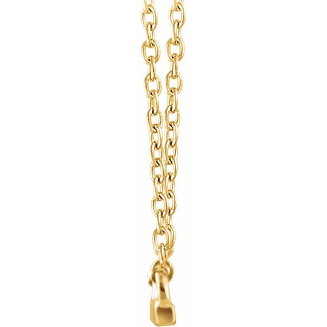 14K Yellow 18x1.5 mm Petite Bar 16-18" Necklace 2