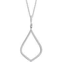 14K White 1/4 CTW Diamond 18" Necklace 1