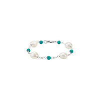 Sterling Silver Pearl & Turquoise Bracelet