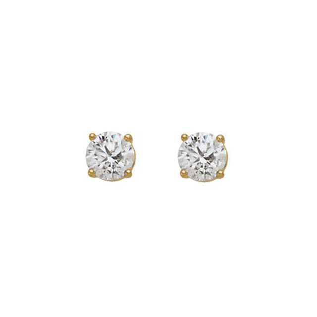 14K Yellow 1/2 CTW Diamond Stud Earrings 2