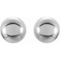 14K White 4 mm Ball Stud Earrings 2
