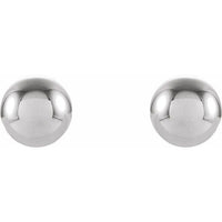 14K White 3 mm Ball Stud Earrings 2
