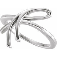 14K White 20.9 mm Freeform Ring 3
