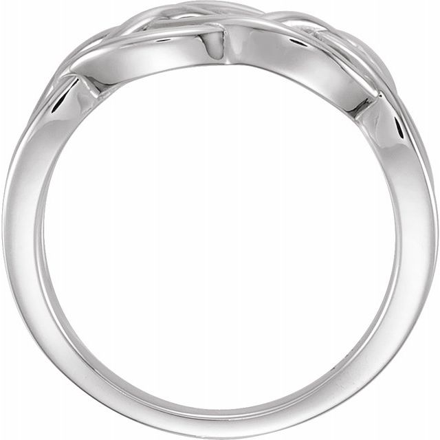 Sterling Silver 9 mm Criss-Cross Ring 2