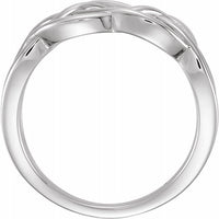 Sterling Silver 9 mm Criss-Cross Ring 2