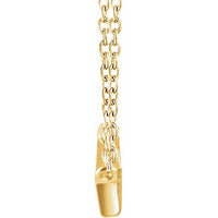 14K Yellow 1/4 CTW Diamond Baguette Bar 16-18" Necklace 2