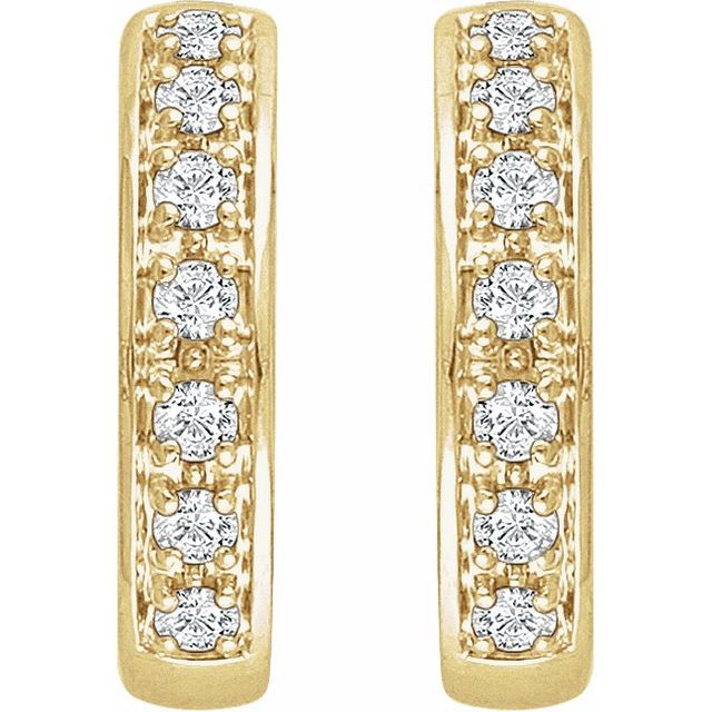 14K Yellow 1/3 CTW Diamond Earrings 2