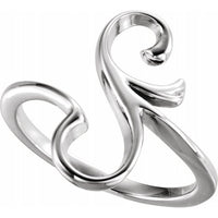14K White Freeform Ring 3