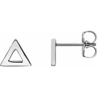Sterling Silver Triangle Earrings 1