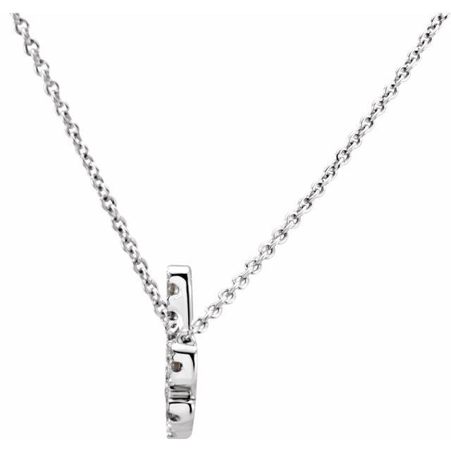 14K White 1/4 CTW Diamond 18" Necklace 2