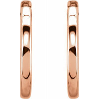 14K Rose 38.7 mm Hinged Hoop Earrings 2