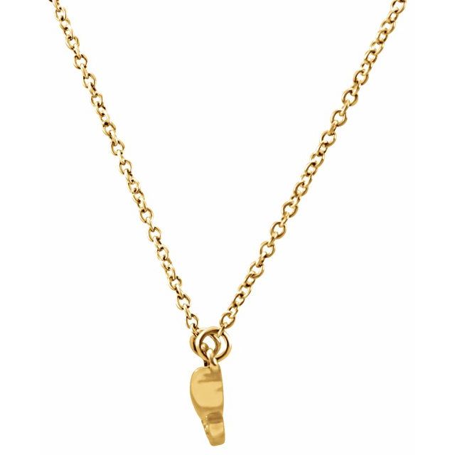 14K Yellow .08 CTW Diamond Bar 17.5" Necklace 2