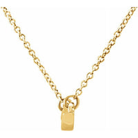 14K Yellow Freeform Bar 17.44" Necklace 2