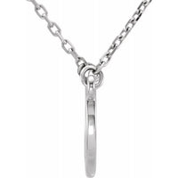 14K White Crescent 18" Necklace 2