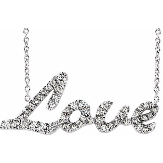 14K White 1/4 CTW Diamond 18" Necklace 1