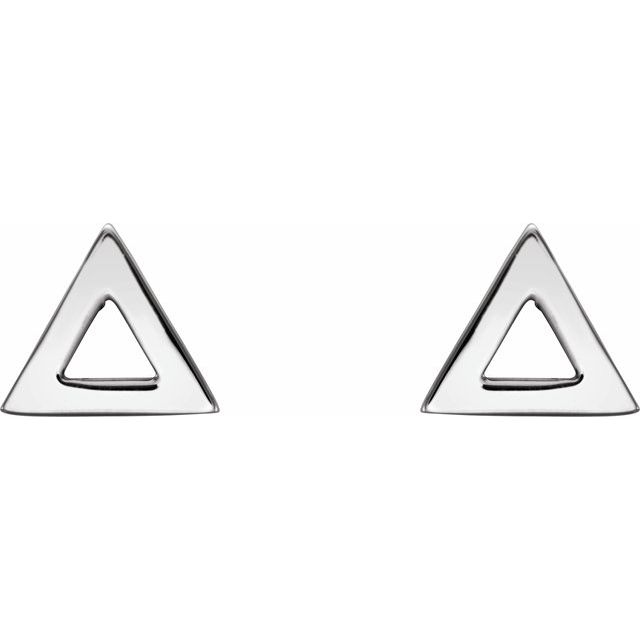Sterling Silver Triangle Earrings 2