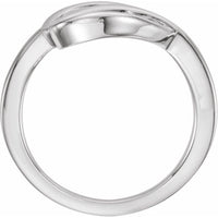 14K White Freeform Ring 2