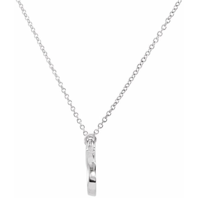14K White Freeform Bar 16" Necklace 2