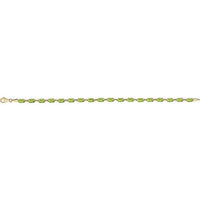 14K Yellow Peridot 7.25" Bracelet 2