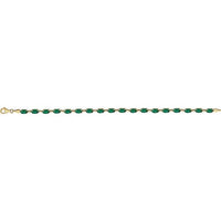 14K Yellow Lab-Grown Emerald 7.25" Bracelet 2