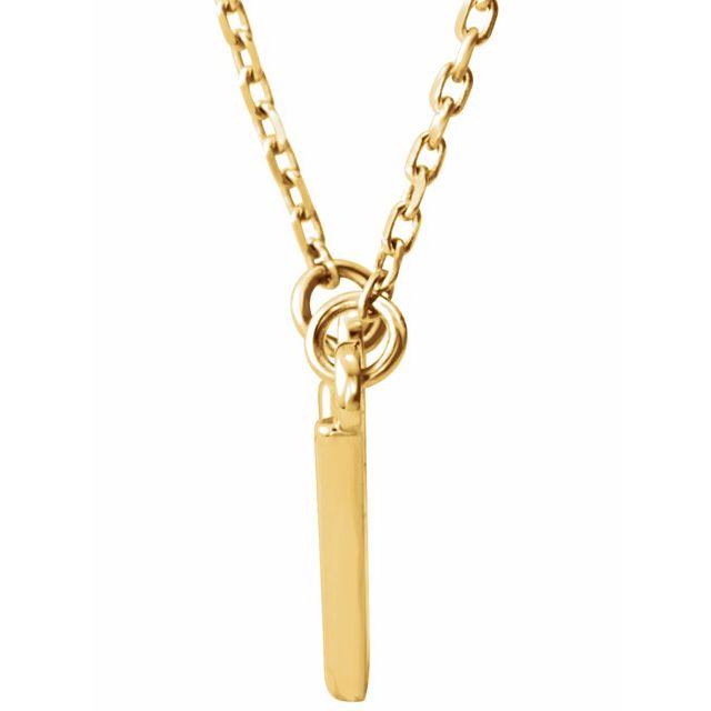 14K Yellow "V" 16.5" Necklace 2