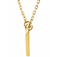14K Yellow "V" 16.5" Necklace 2