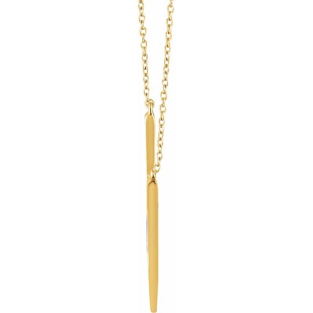 14K Yellow "V" 16-18" Necklace 2