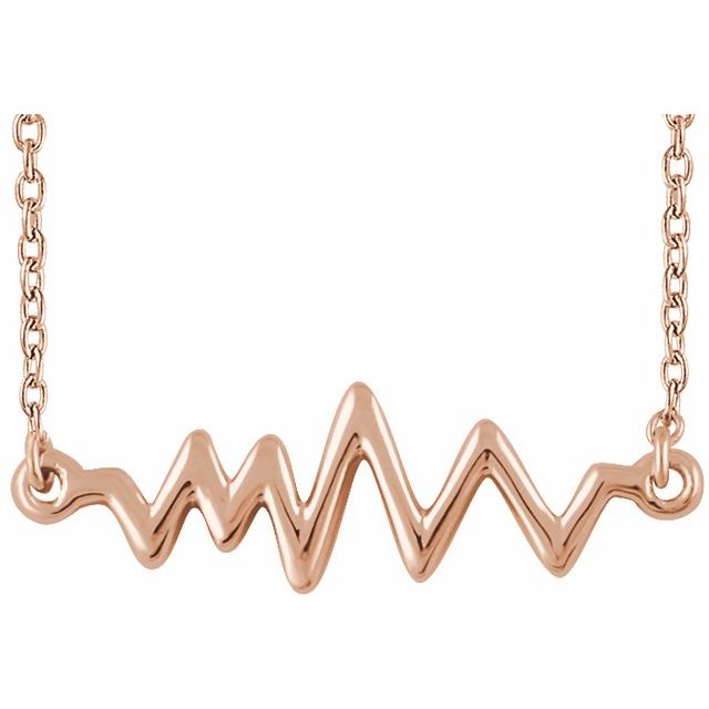 14K Rose Heartbeat 16-18" Necklace 1