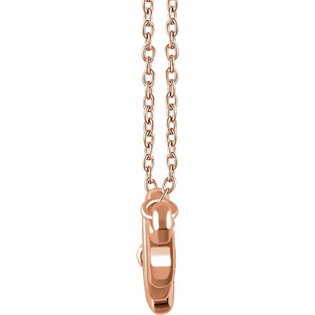 14K Rose Heartbeat 16-18" Necklace 2