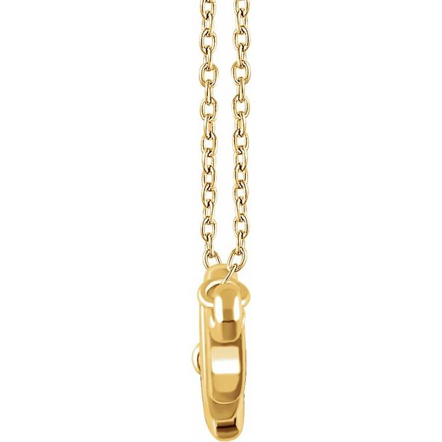 14K Yellow Heartbeat 16-18" Necklace 2