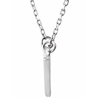 14K White "V" 16.5" Necklace 2