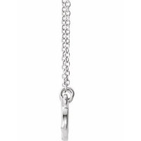 14K White Infinity-Inspired Knot Design 18" Necklace 2
