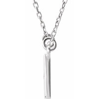 14K White Square 16.5" Necklace 2