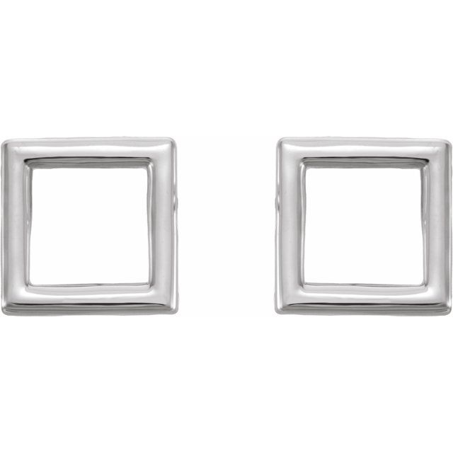 Sterling Silver Square Earrings 2