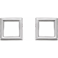 Sterling Silver Square Earrings 2
