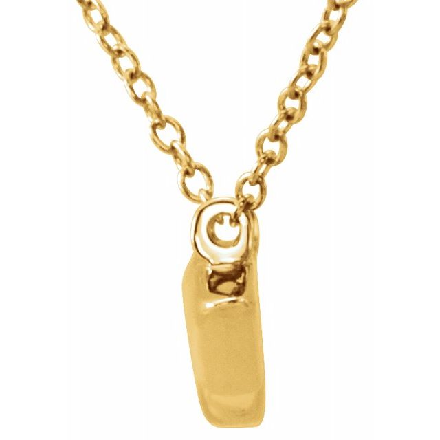 14K Yellow Arrow 16"-18" Necklace 2
