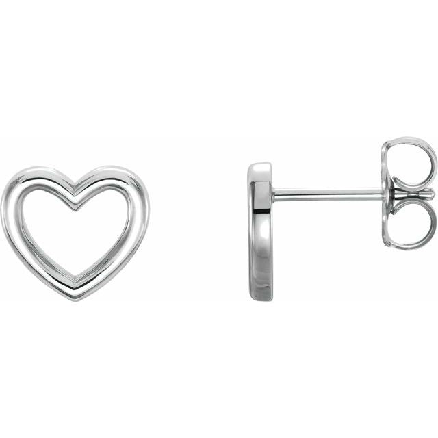 Sterling Silver Heart Earrings 1