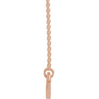 14K Rose .03 CTW Diamond Heart 16" Necklace 2