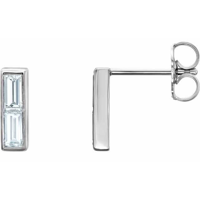 14K White 1/2 CTW Diamond Earrings 1