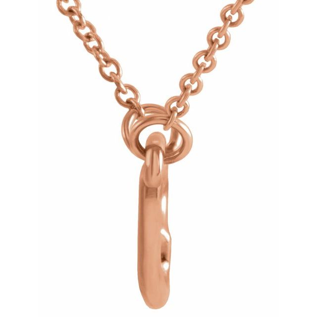 14K Rose Heart 16-18" Necklace 2