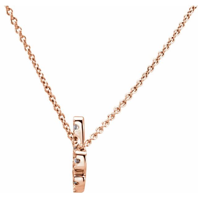 14K Rose 1/4 CTW Diamond 18" Necklace 2